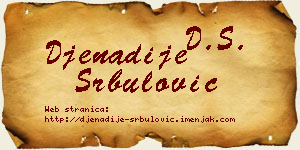 Đenadije Srbulović vizit kartica